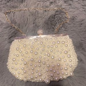 Beautiful pearl clutch purse